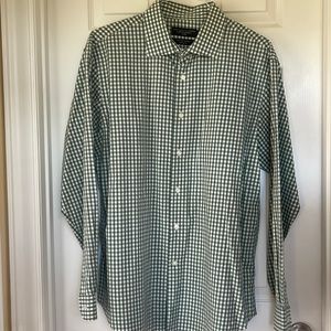 The Men’s Store Bloomingdales Green Gingham Fitted Shirt XXL EUC